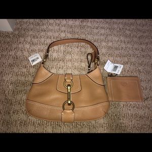 NWT Camel Coach Shoulder Bag with matching Wallet